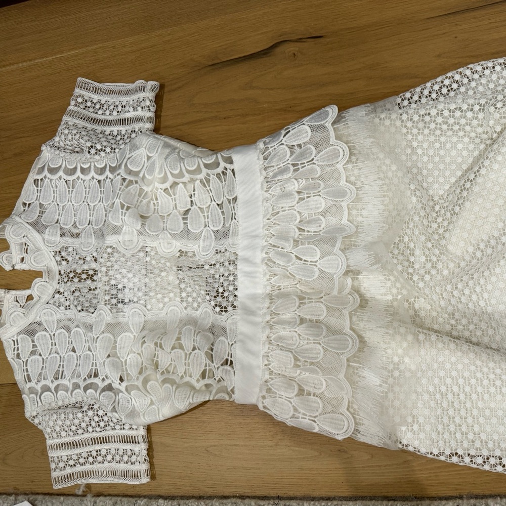 Self portrait white dress size 6 us / size 10 UK